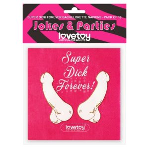 Servilletas de papel Super Dick Forever Bachelorette (paquete de 10)